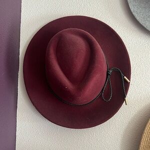 Wool summer and rose hat